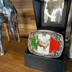 Mexican Flag Charro Cowboy Belt Buckle Hebilla Vaquera Made In Mexico