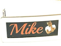 Adjustable Silver Belt Buckle Personalized Custom Black Letters Any Name or Word