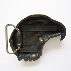 Eagle Head Vintage Brass Pewter Metal Belt Buckle