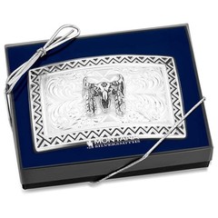 Montana Silversmiths Four Winds Buckle with Buffalo Skull