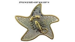 Scorpion Belt Buckle Gold Silver Metal New Mens Womens Zodiac Sign Rodeo Western