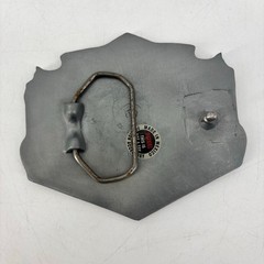 Lucky Seven Belt Buckle Red Black Dice Spider Web Spade Heart