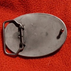 Men&rsquo;s Metal Western Oval Belt Buckle Silver Tone White Beaded Fits 1.5in