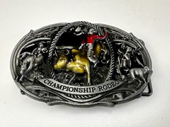 Championship Rodeo Bull Riding Rider Champion Trophy Award Cowboy Belt Buckle