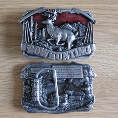 Deer Bow hunting belt buckle (choice designs)
