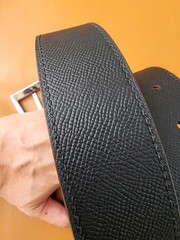3.8CM Black/Brown Genuine Epsom Cow Leather Skin Men Belt Buckle-Customize