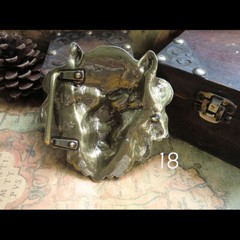 Quality Desig Solid Brass 925 Silver/Gold lion head Belt Buckle cowboy 40mm 1.5&Prime;