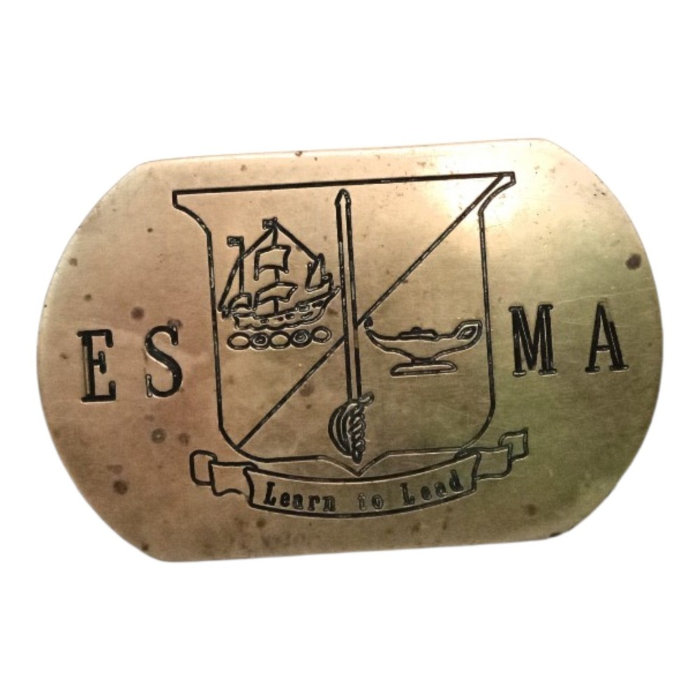 Vintage New York Empire State Maritime Academy 1980&rsquo;s Rare Uniform Belt Buckle