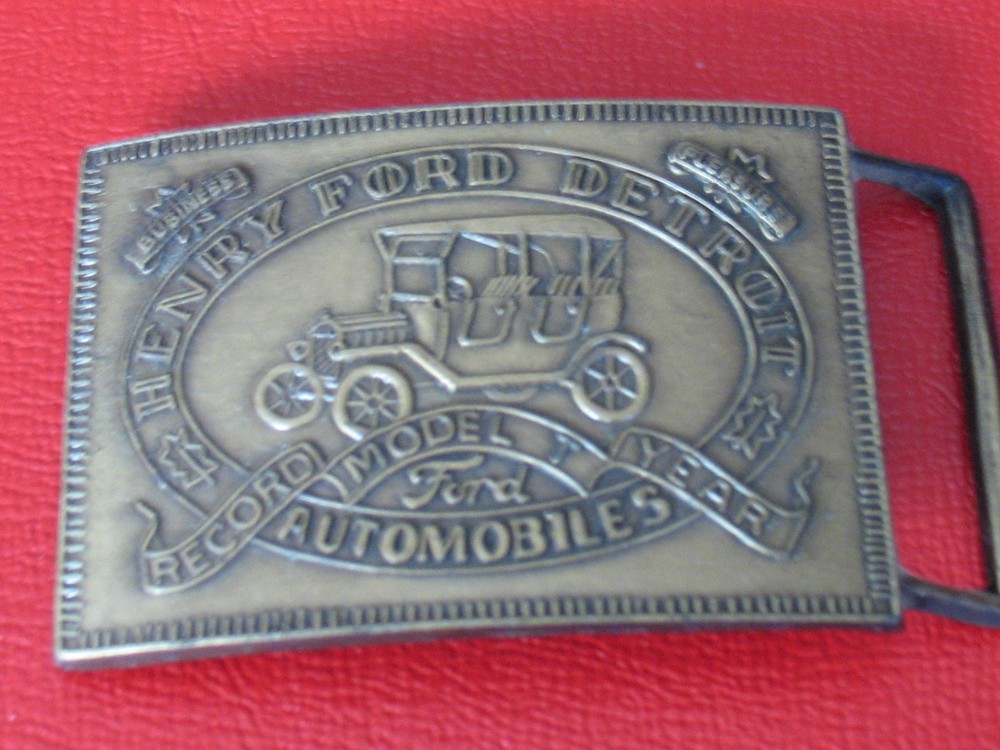 A VINTAGE HENRY FOR DETROIT MODEL T BELT BUCKLE-REGULAR FINISH-JAN302