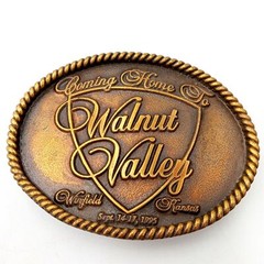 Walnut Valley Bluegrass Festival Vintage 1995 Belt Buckle RARE Winfield Kansas