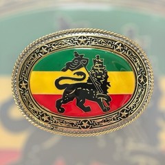 Guyana/Rasta Belt Buckle Head