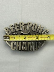 Beer Pong Champ Belt Buckle Bottle Opener Kalan Bar Party Novelty Fraternity