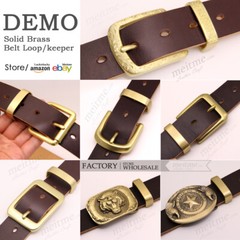 Wholesale Belt Spacer solid brass belt keeper, Replacement belt Loop 1.5&Prime; 40mm