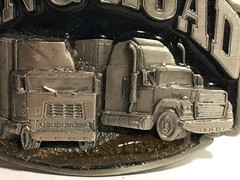King of the Road Belt Buckle semi truck driver 1992 Siskiyou Buckle Co. USA Made