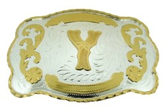 New Men Women Initial Letter A B C D G J K L M R S T W Belt Buckle Rodeo Western