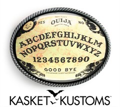 Ouija Board Buckle Silver Oval Gothic Horror Halloween Belt Buckle USA