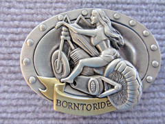 Born to Ride Pewter Belt Buckle Road to Glory Ride 2010 Bradford Exchange 115