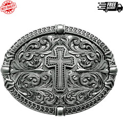 Religious Cross Western Belt Buckles for Men Cowboy Belt Buckle Cowgirl Faith