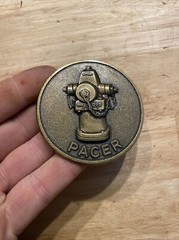 Pacer Vintage Belt Buckle Firefighter 🔥 Fire Hydrant METAL Collector Patina