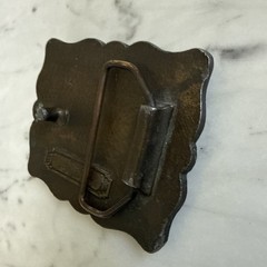 1978 Vintage Indian Metal Craft Brass HORSE Belt Buckle 3 in
