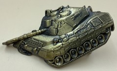 Vintage Tank Army Military Belt Buckle Brass