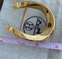 Hermes Buckle Waist Belt 38mm Gold Hermès Fer à Cheval horseshoe-shaped