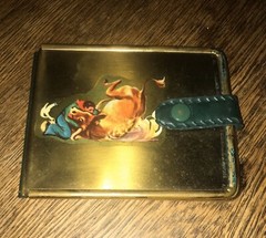 Vtg Wallet Bull Riding Wrestling Cow Rodeo Vinyl Decal