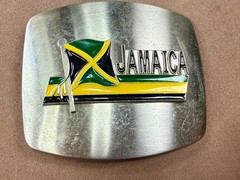 Jamaican Country Flag Jamaica Rasta Rastafarian Patriotic Belt Buckle