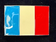 Flag of France French Country Blue White Red Enamel Patriotic Belt Buckle