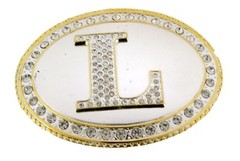 Initial L Letter Belt Buckles Cowgirl Western Cowboy New Men Women Fashion Rodeo