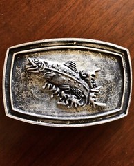 Outdoor Fishing Fisherman Trout Fish Bass Lake Metal Unisex Men’s Belt Buckle