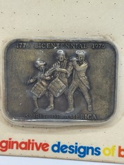 Vintage Bicentennial Spirit of America Belt Buckle 1776-1976 New Old Stock
