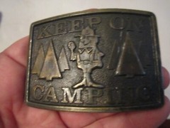 VINTAGE KEEP ON CAMPING BELT BUCKLE – GW-15