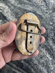 Vintage Belt Buckle Volunteer Fire dept Firefighter Solid Brass or Bronze