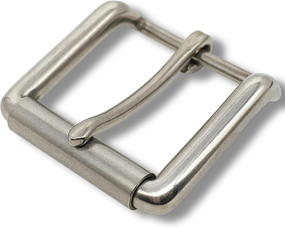Vintage Style Belt Buckle 1.6 « (41MM) Stainless Steel Single Prong Square Design