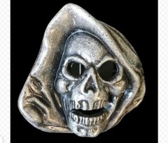 GRIM REAPER SKULL SKELETON GHOST PUNK BELT BUCKLE