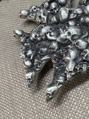 Skull & Cross Belt Buckle # 4640 Great American Products Texas Skulls