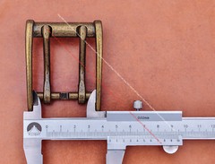 Sturdy Antique Brass Double Pin Prong Leathercraft Belt Buckle Fits 45mm Strap