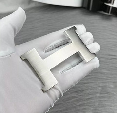 38mm H Silver Brushed Constance Belt Buckle