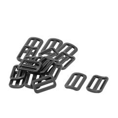 Travel Plastic Adjustable Backpack Glide Buckle Black 25mm Strap Width 18pcs