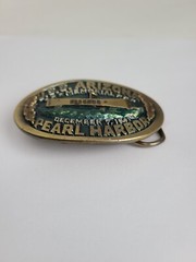 Vtg Belt Buckle Pearl Harbor USS Arizona 12-7-1941 Lim. Edition Rare 1983