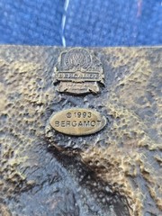 Vintage 1993 Bergamot F-76 Deer Belt Buckle in Gold Bronze Tones Made in USA