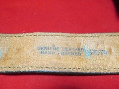 Vintage Tech Ether Guild Solid Brass Glory of the Seas 1974 Leather Belt