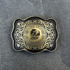 Western Buckle. Engraved Buckle Custom Personalized Monogrammed. For 1.5&Prime; Belt.