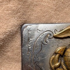 Vintage USMC Marine Corps Eagle Globe Anchor Trench Art Belt Buckle Brass