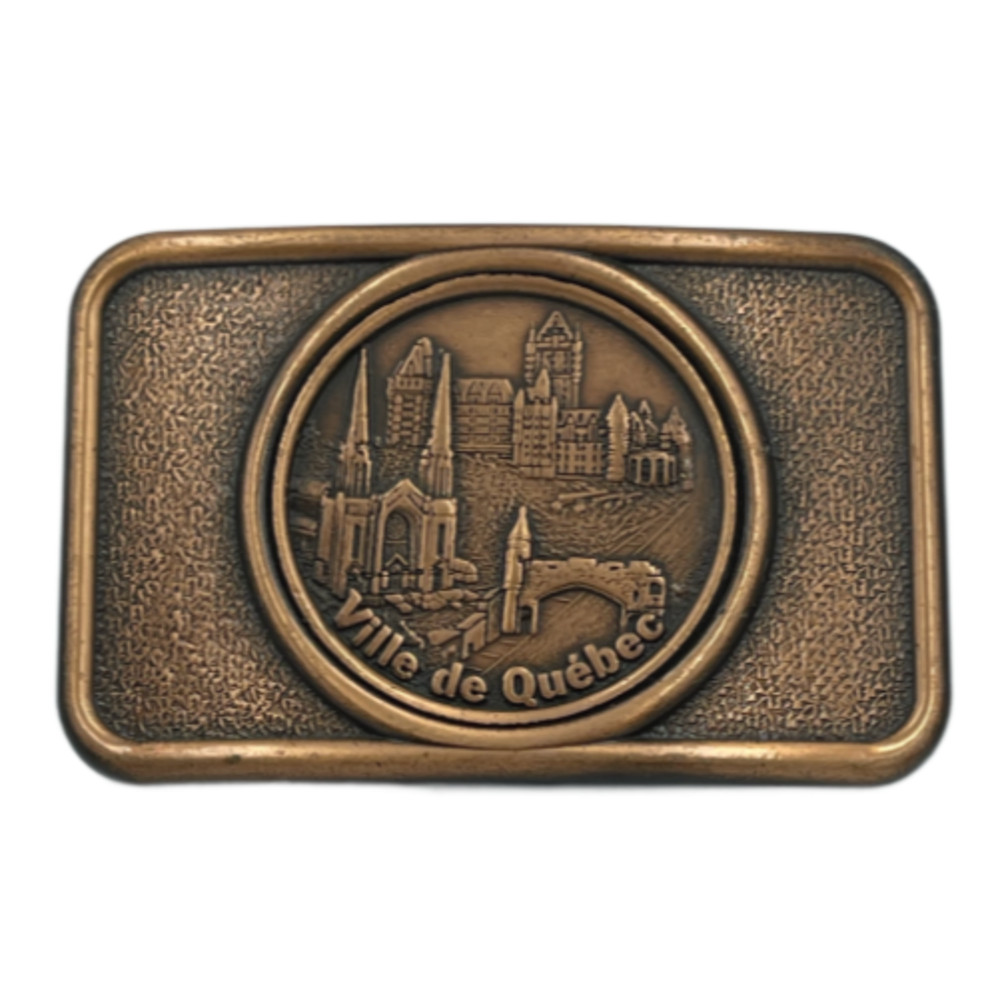 VILLE DE QUEBEC CITY CANADA SOUVENIR BELT BUCKLE BOUCLE DE CEINTURES