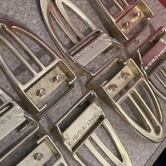 Geometric Belt Buckle non magnetic shiny metal Brass lot 2.5&Prime; x 1 3/8&Prime;