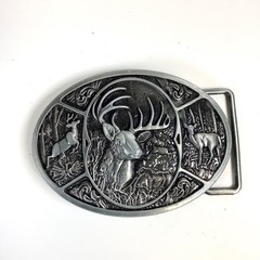 Deer Stag Buck Doe Metal Belt Buckle Rage Vintage Ornate Hunting Hunters Western