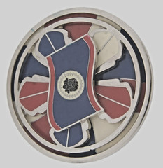 Belize & USA Flags Belt Buckle Vintage Blue Spinners Belizean Women Men Western