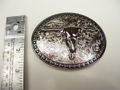 Belt Buckle Bull Cowboy Rodeo Western Steer Fits 1.5&Prime; belt width NEW